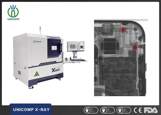 90KV Mikron Fokus-Spot-Größe Röhre Röntgenmaschine Unicomp Modernisiertes Modell AX7900 Mit Dual-Computern zur Überprüfung der Handyqualität
