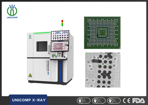 SMT-PCB-Röntgenmaschine Unicomp AX9100MAX hochauflösende Mikronenfokus-Punktgröße für BGA-Leere und Lötpasteinspektion